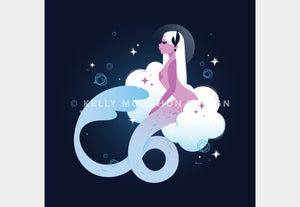 Sky Mermaid Art Print